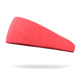 Fashion Heather Coral Organic Bamboo Headband - 4" and 3" Tapered